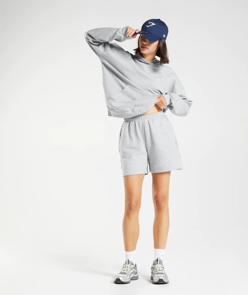 Women's Gymshark Rest Day Sweats Hoodie Light Grey | NZ 7ZBDAC